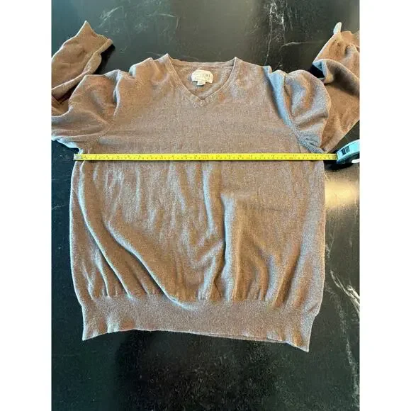 Article 365 Brown Cotton Cashmere Knit Sweater XL Long Sleeve Pullover - Picture 4 of 7